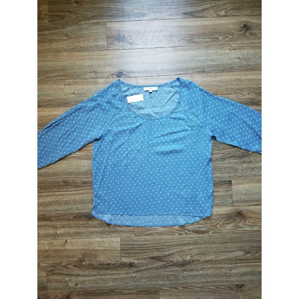 NWT Ann Taylor Loft Blue Top